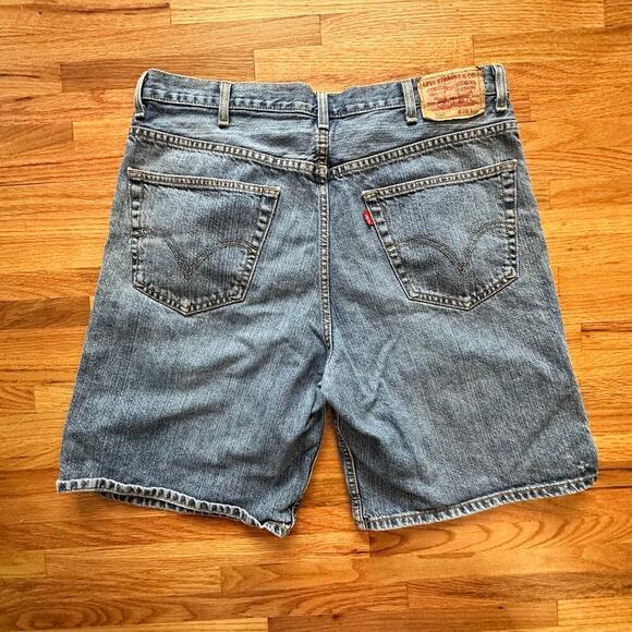 JORTS DAD x Vintage Levi's 550 Blue Denim Jean Shorts l Size W38 - Picture 7 of 8